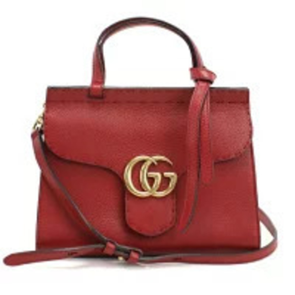 Gucci Handbag GG Marmont Leather Red